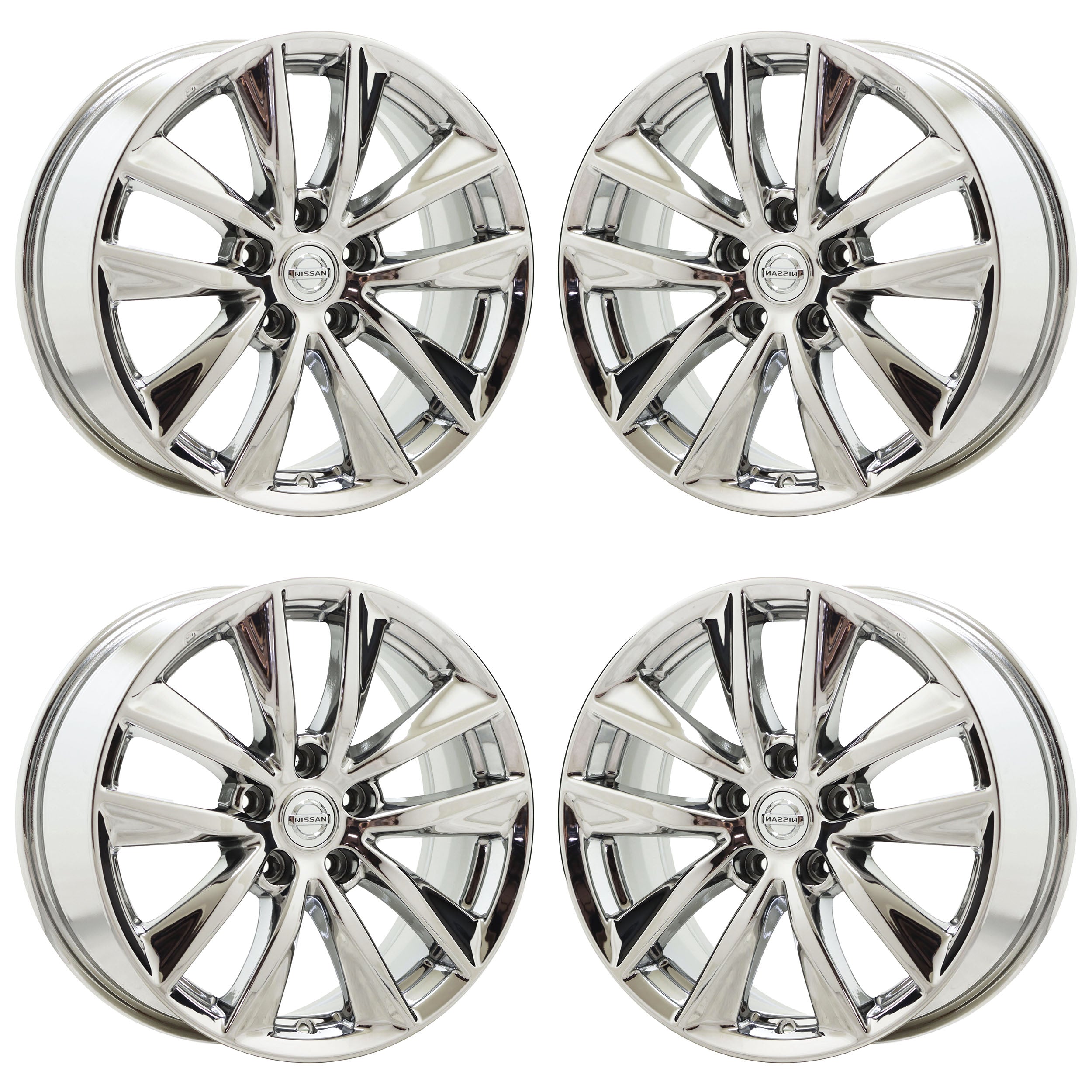 17" Infiniti Q50 Bright Chrome wheels rims Factory OEM set 73763
